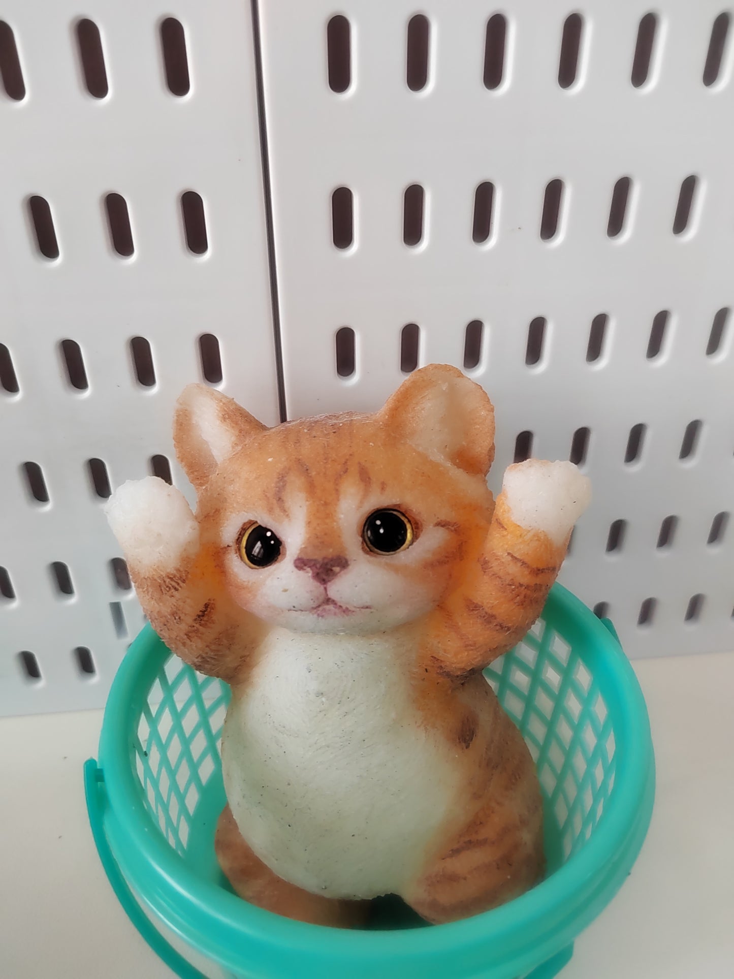 Orange and White Long Striped Cat - Handmade Soft and Squishy Stress-Relieving Cat Toy