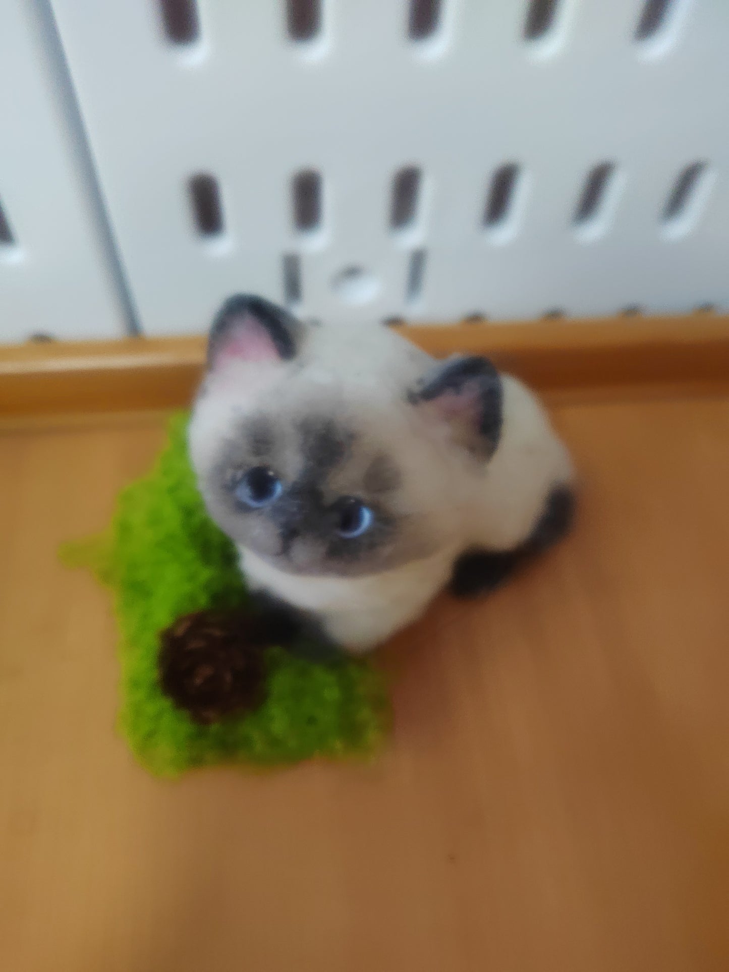 Small Black Siamese Kitten Toy - Handmade Clay Stress-Relief Squishy Kitten Toy