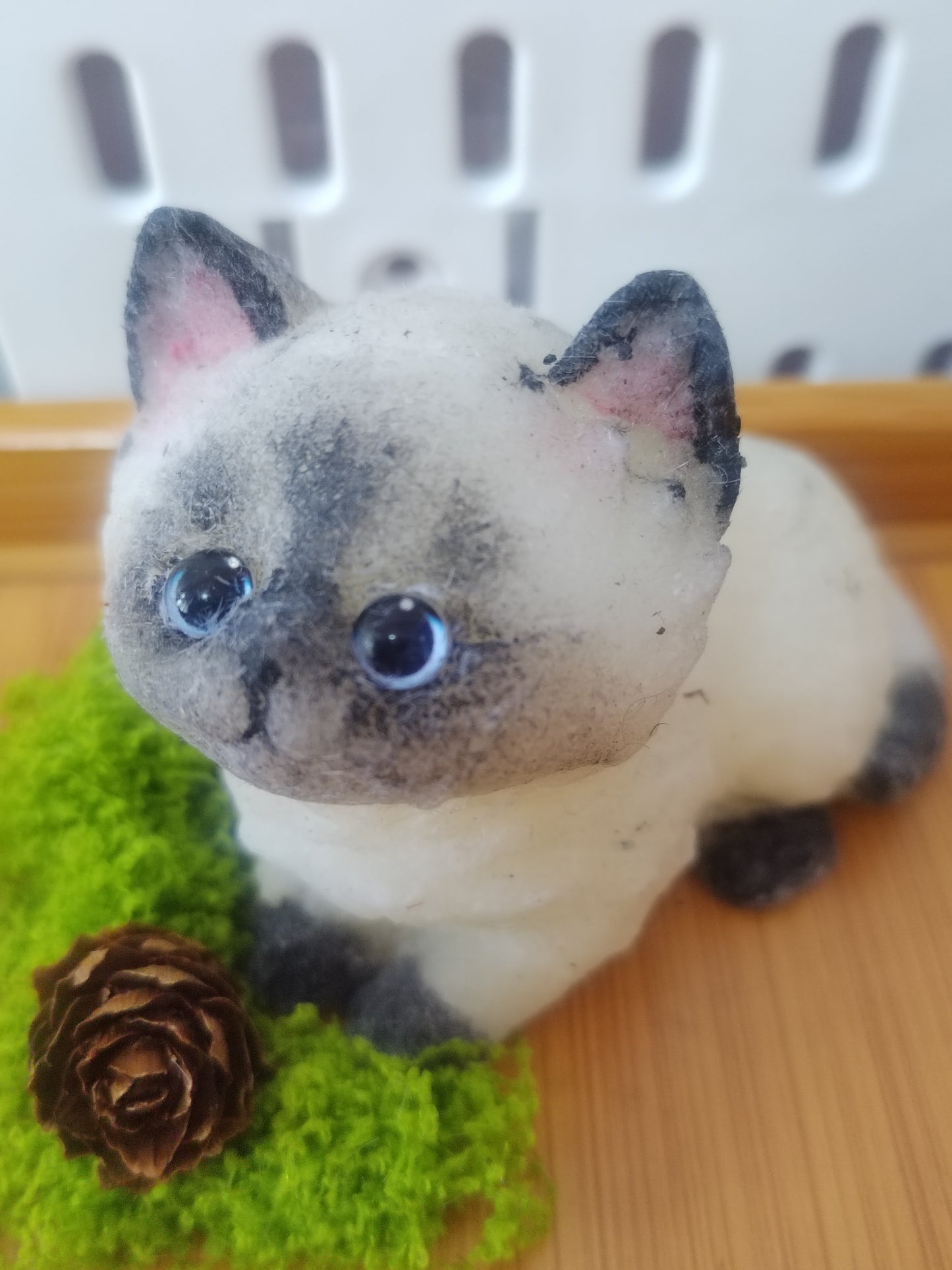 Small Black Siamese Kitten Toy - Handmade Clay Stress-Relief Squishy Kitten Toy