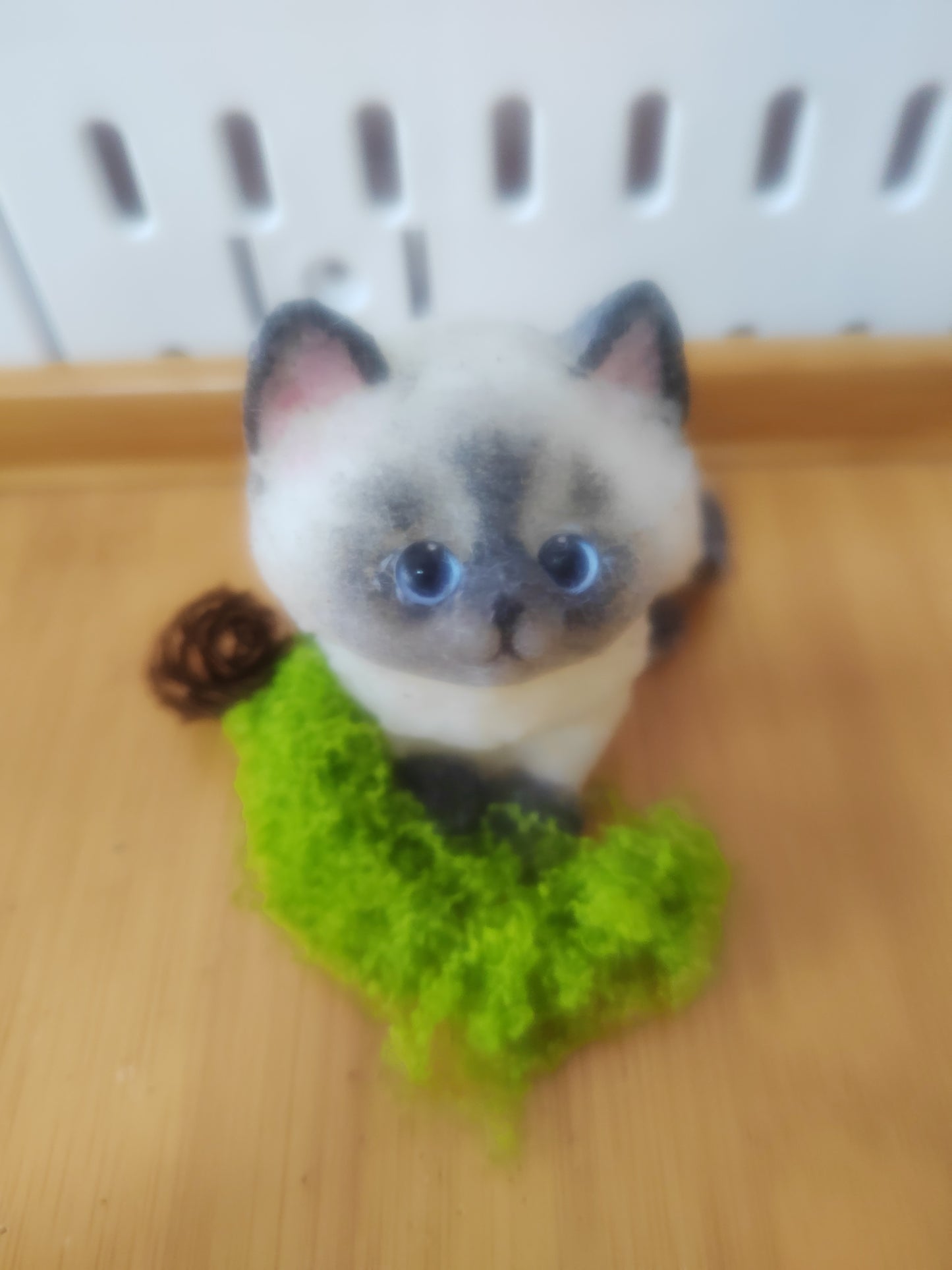 Small Black Siamese Kitten Toy - Handmade Clay Stress-Relief Squishy Kitten Toy
