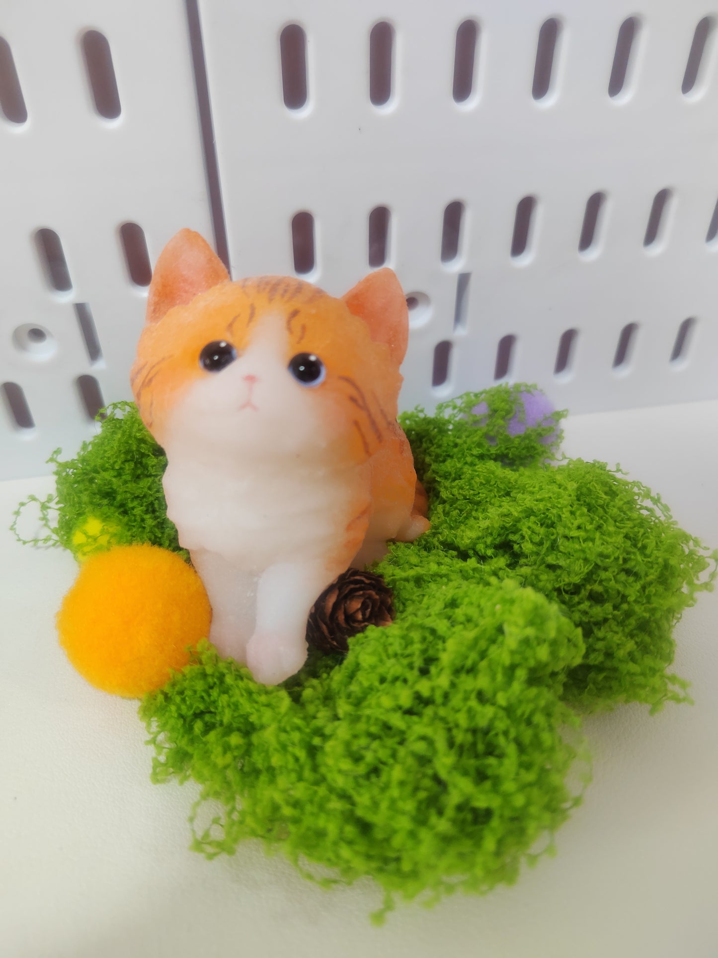 Orange and White Kitten Stress-Relief Toy - Soft and Cute Handmade Squishy Toy for Stress Relief