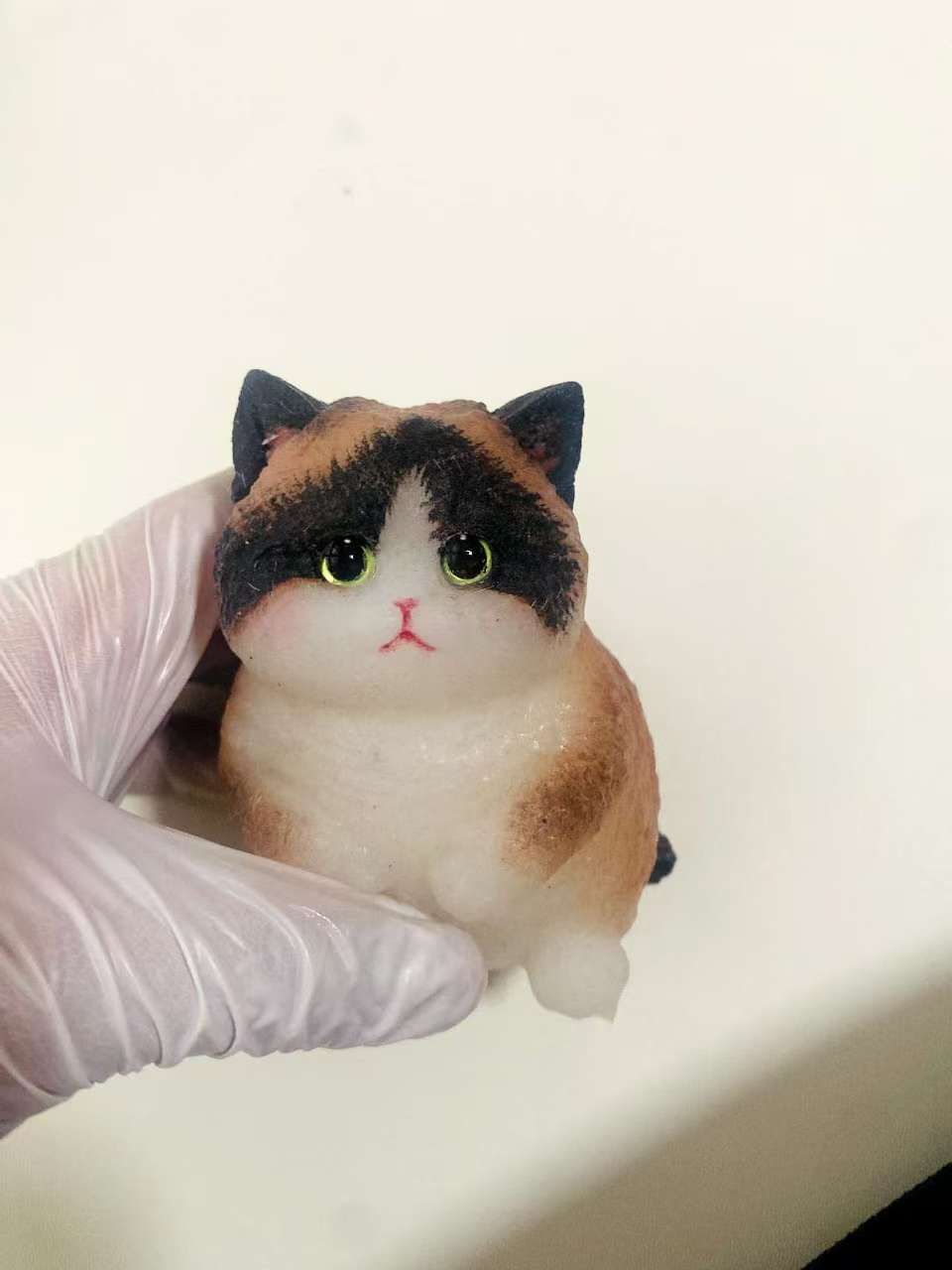 Panda-Eyed Plump Kitten - Pure Handmade Squishy Stress-Relieving Kitten Toy