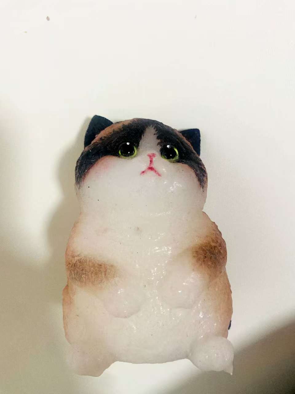 Panda-Eyed Plump Kitten - Pure Handmade Squishy Stress-Relieving Kitten Toy