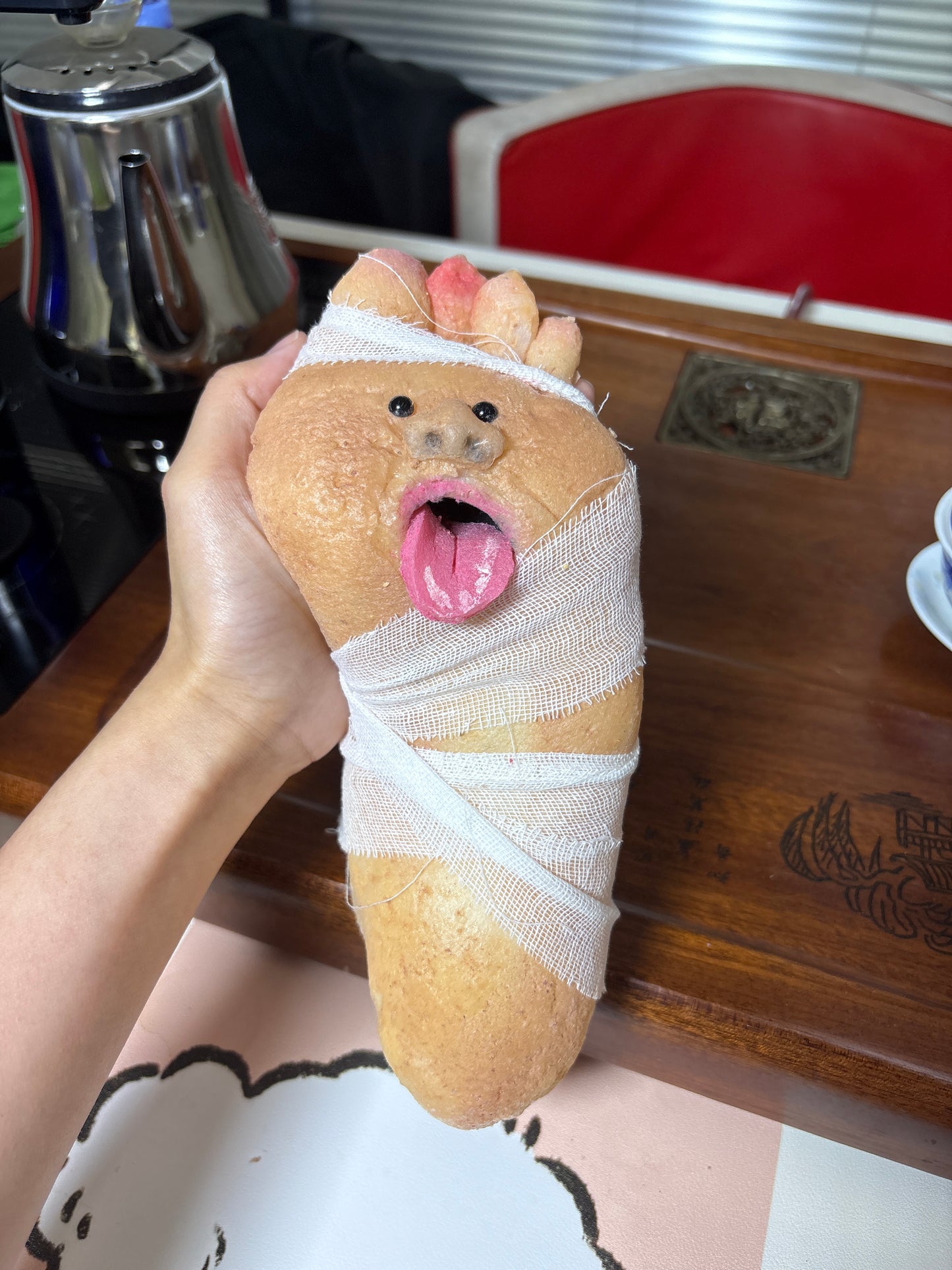 Handcrafted Bandaged Foot Stress Relief Squeeze Toy - Creative Handmade, Stress-Relief Must-Have, Office Essential (700g)