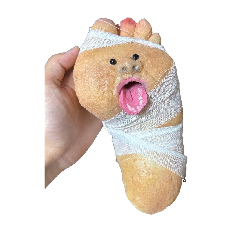 Handcrafted Bandaged Foot Stress Relief Squeeze Toy - Creative Handmade, Stress-Relief Must-Have, Office Essential (700g)