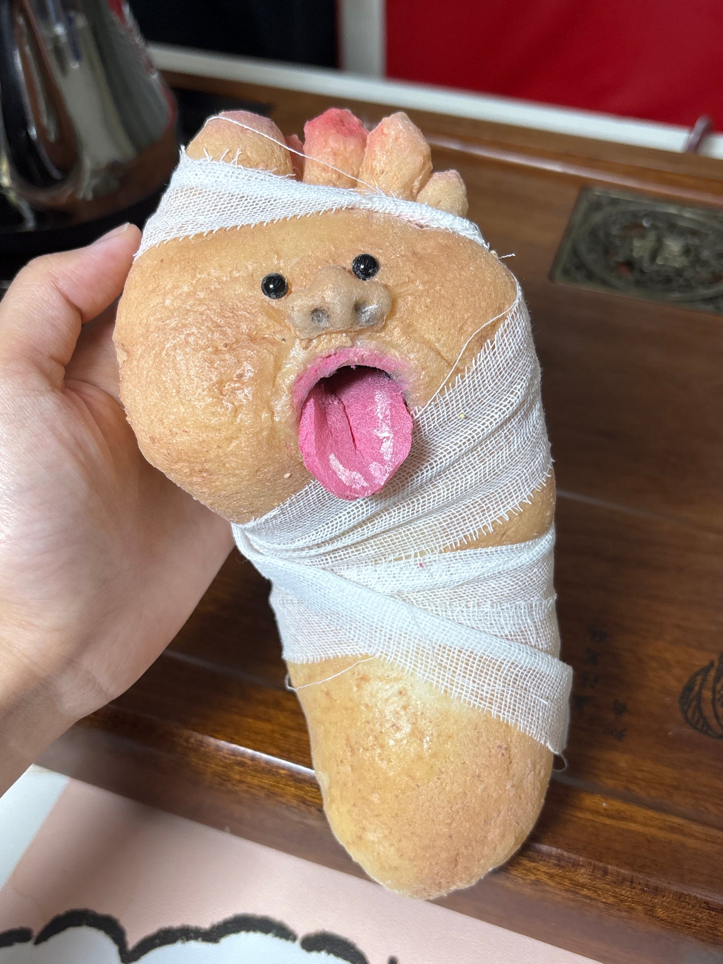 Handcrafted Bandaged Foot Stress Relief Squeeze Toy - Creative Handmade, Stress-Relief Must-Have, Office Essential (700g)