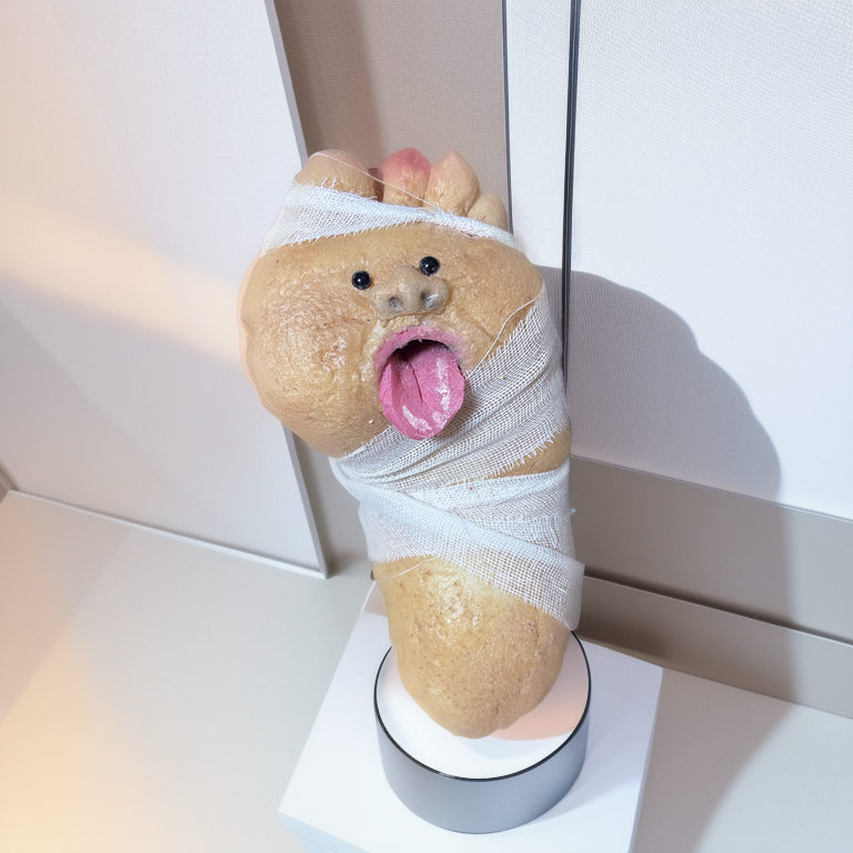 Handcrafted Bandaged Foot Stress Relief Squeeze Toy - Creative Handmade, Stress-Relief Must-Have, Office Essential (700g)
