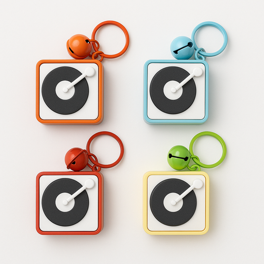 Creative Vintage Record Player Couple Gift Keychain Miniature Charm Toy