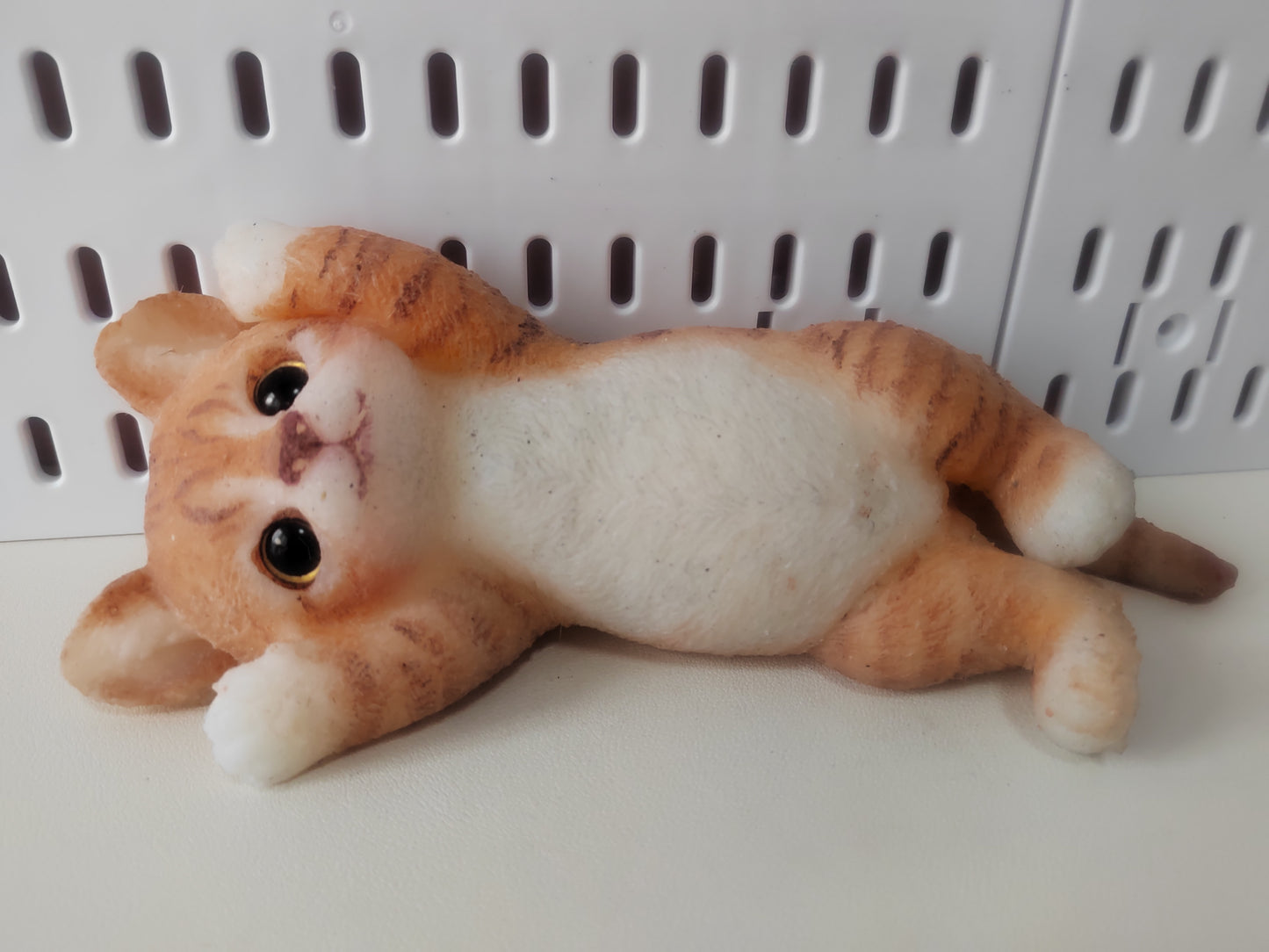 Orange and White Long Striped Cat - Handmade Soft and Squishy Stress-Relieving Cat Toy
