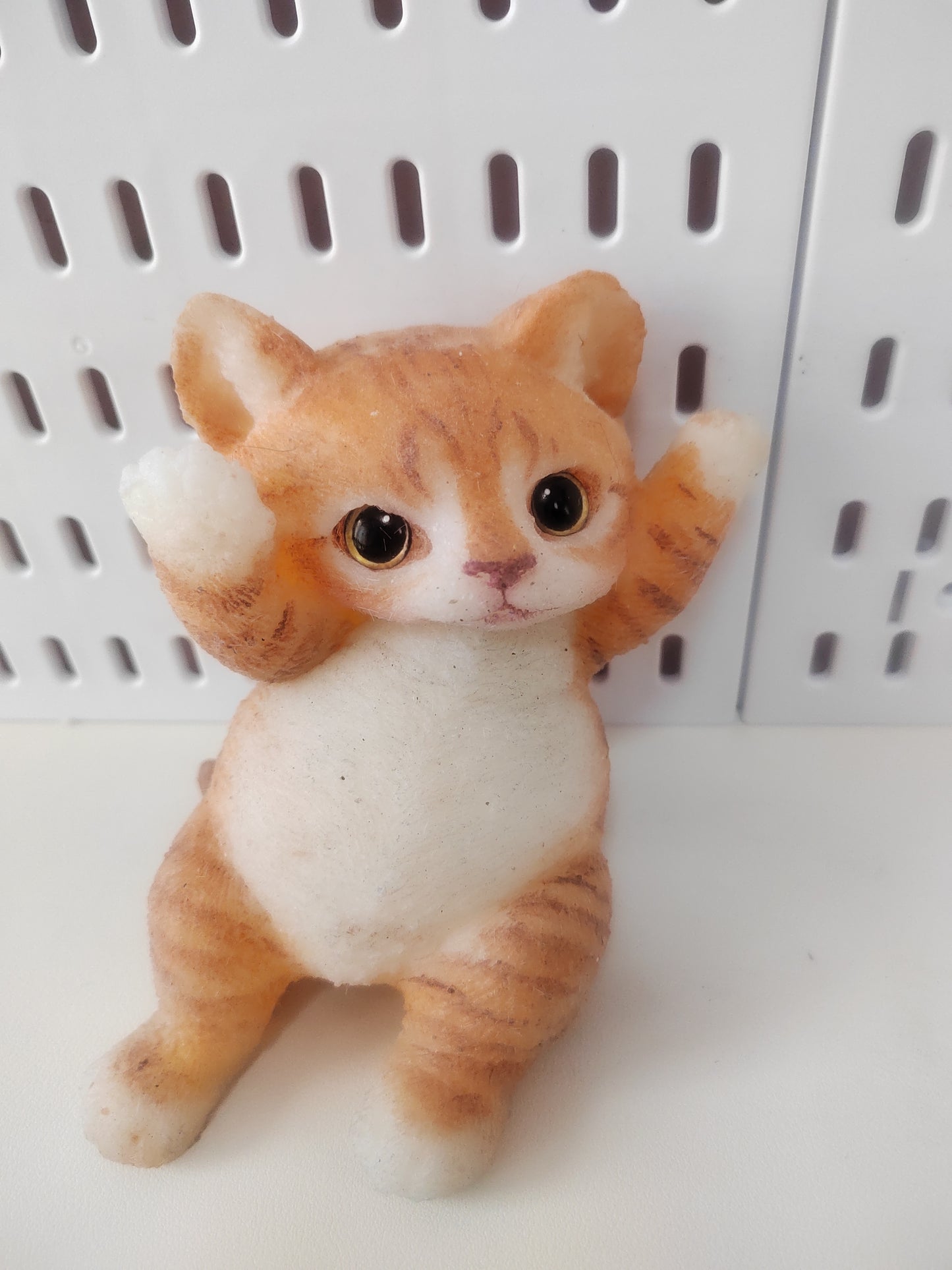 Orange and White Long Striped Cat - Handmade Soft and Squishy Stress-Relieving Cat Toy