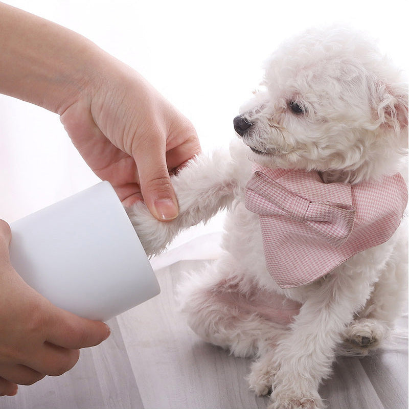 Pet Foot Cleaning Magic Tool: Cat Cleaning Paw Washer, Dog Silicone Foot Cup, Semi-Automatic Design