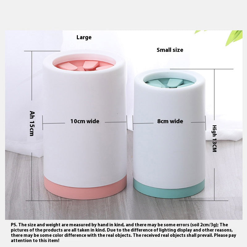 Pet Foot Cleaning Magic Tool: Cat Cleaning Paw Washer, Dog Silicone Foot Cup, Semi-Automatic Design