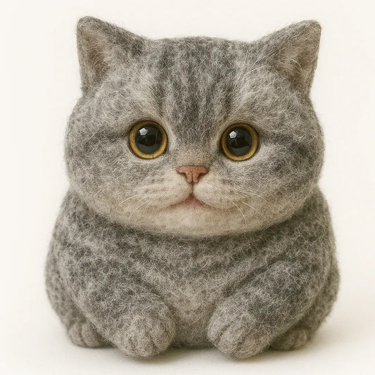 Tiger Striped Fat Cat - Handmade Squishy Stress-Relief Toy