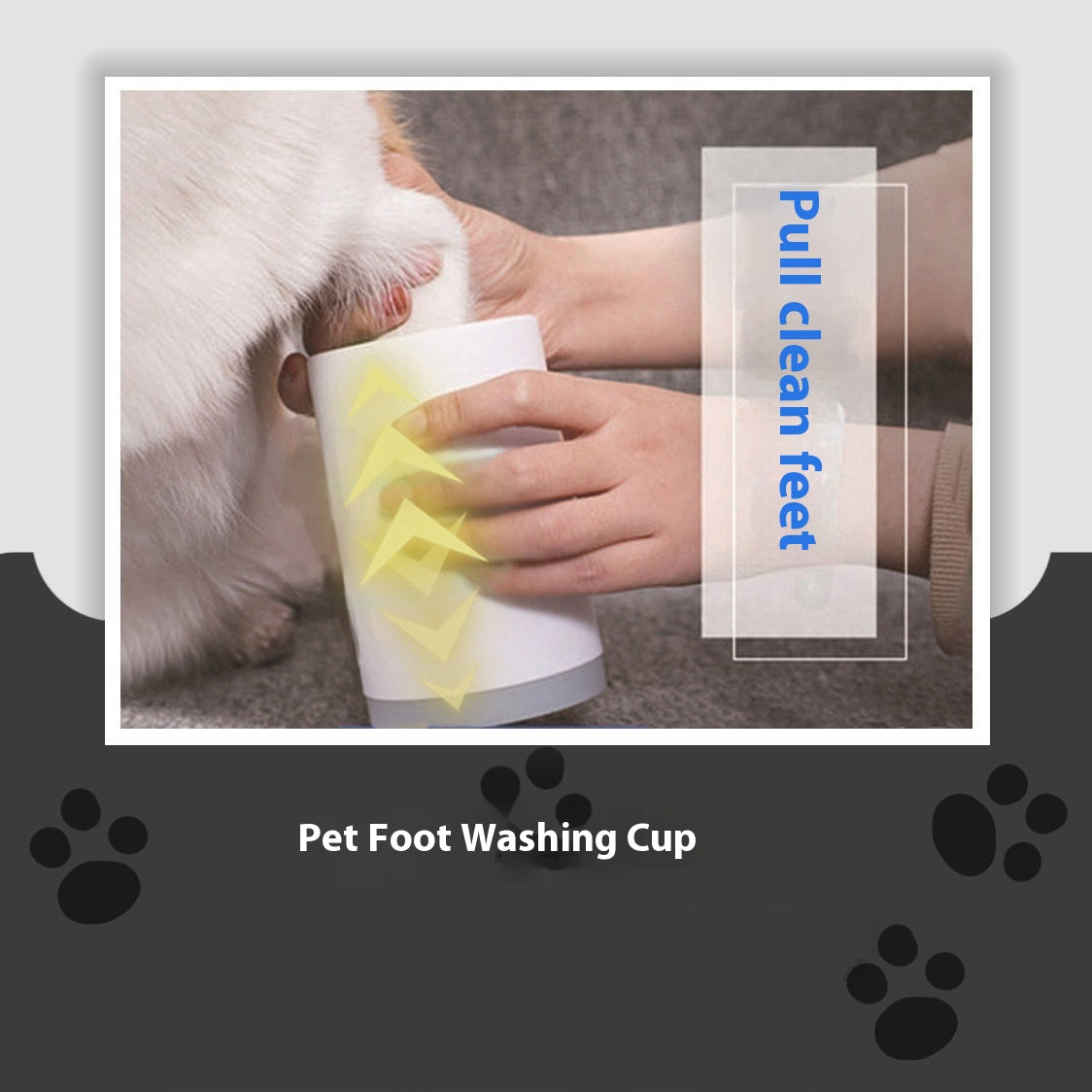 Pet Foot Cleaning Magic Tool: Cat Cleaning Paw Washer, Dog Silicone Foot Cup, Semi-Automatic Design